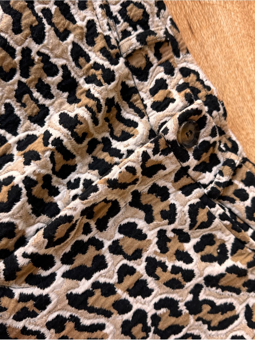 Anthropologie Maeve Leopard Print Wide Leg Pants - Picture 4 of 7